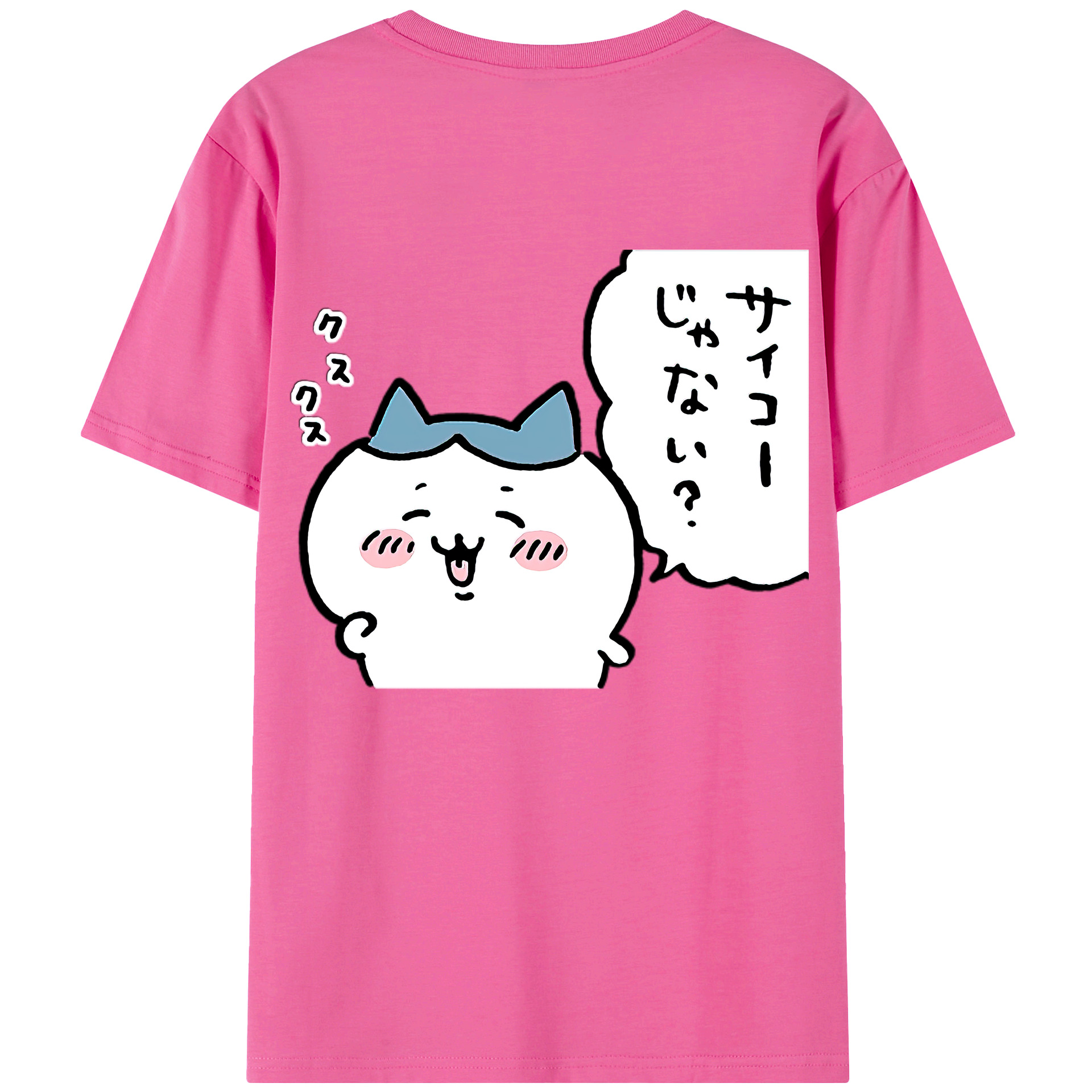 （画像用） ちいかわ ハチワレ Chii-kawa hachiware レディース半袖Tシャツ(バックプリント)